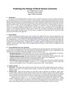 Predicting Star Ratings of Movie Review Comments