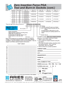 Zero Insertion Force PGA Test and Burn-in Sockets (cont.)