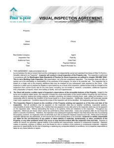 VISUAL INSPECTION