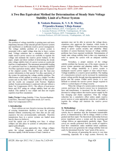 A Two Bus Equivalent Method for Determination of Steady State