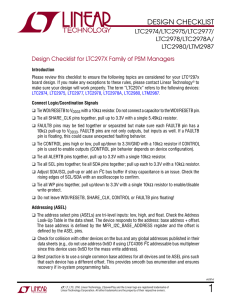 Design Checklist for LTC297X Family of PSM