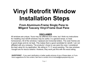 Installation Instructions for Vinyl Retrofit Windows