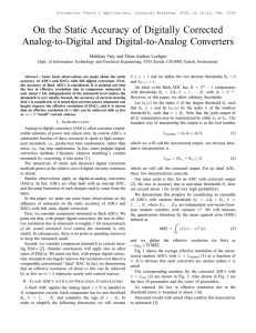 On the Static Accuracy of Digitally Corrected Analog-to