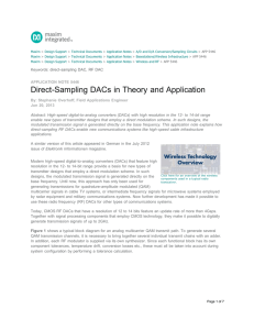 Direct-Sampling DACs in Theory and Application