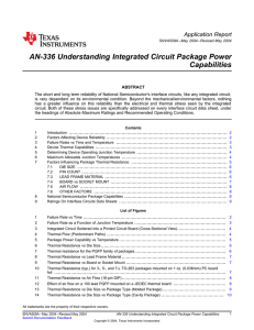 AN-336 Understanding Integrated Circuit Package Power Capabilities