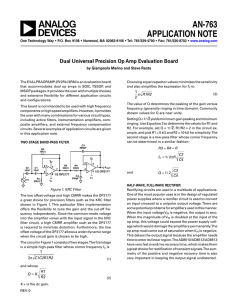 Dual Universal Precision Op Amp Evaluation Board Application Note
