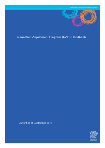 Education Adjustment Program (EAP) Handbook