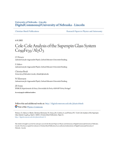 Cole-Cole Analysis of the Superspin Glass System Co80Fe20/Al2O3