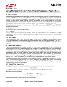 Using Microcontrollers in Digital Signal Processing Applications