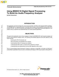 Using M68HC16 Digital Signal Processing To Build An Audio