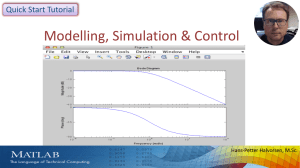 Modelling and Simulation in MATLAB