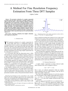 A Method For Fine Resolution Frequency Estimation From Three