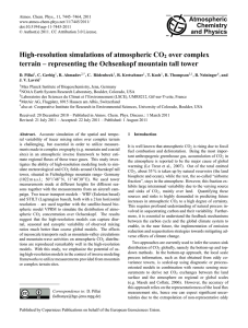 High-resolution simulations of atmospheric CO2 over complex