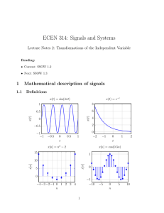 ECEN 314: Signals and Systems