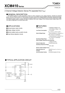 data sheet  - Torex Semiconductor