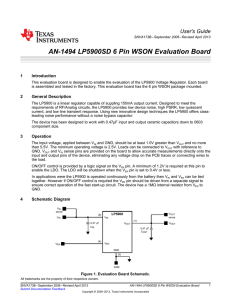 AN-1494 LP5900SD 6 Pin WSON Evaluation