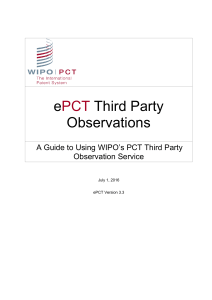 ePCT Third Party Observations