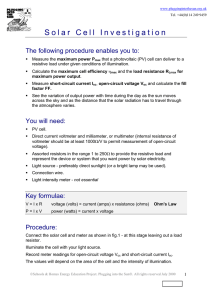 Activity - cell investigation - Solar