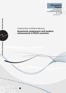 Homework assignment and student achievement in OECD