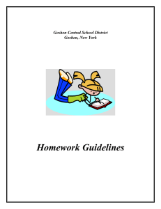 Homework Guidelines - Goshen Central School District