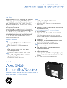 Video (8-Bit) Transmitter/Receiver
