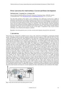 Power converters for wind turbines: Current and future development