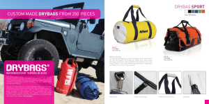 custom made drybags from 250 pieces