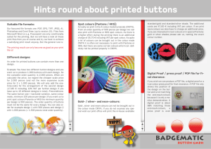 Hints round about printed buttons