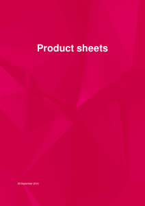 Product sheets