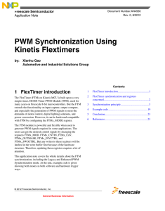 PWM synchronization using Kinetis Flextimers
