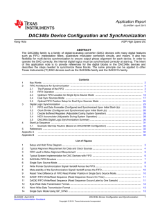 DAC348x Device Configuration and Synchronization