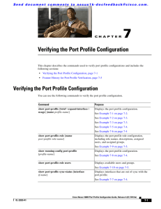 Verifying the Port Profile Configuration