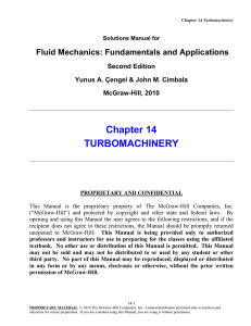 Chapter 14 Turbomachinery