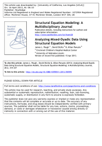 Analyzing Mixed-Dyadic Data Using Structural Equation