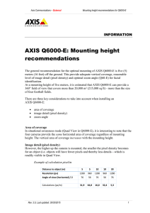 Mounting height recommendations for Q6000-E