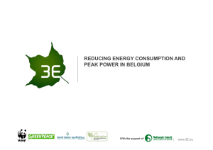 reducing energy consumption and peak power in belgium