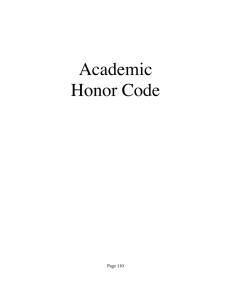 Academic Honor Code - Louisiana Tech University