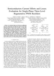 Semiconductors Current Efforts and Losses Evaluation for