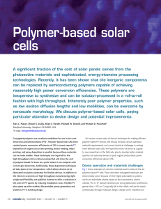 Polymer-based solar cells