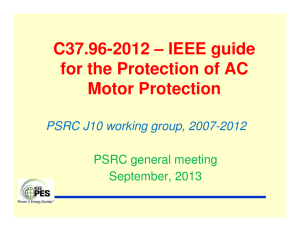 C37.96-2012 – IEEE guide for the Protection of AC Motor