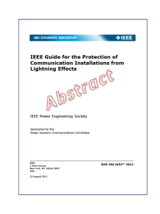 IEEE Guide for the Protection of Communication Installations from