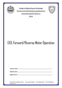 EX3: Forward/Reverse Motor Operation