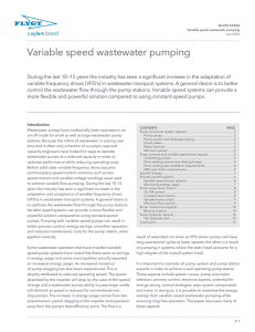 Variable speed wastewater pumping