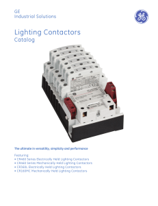 Lighting Contactors - GE Industrial Solutions