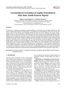 Geostatistical Correlation of Aquifer Potentials in Abia State, South