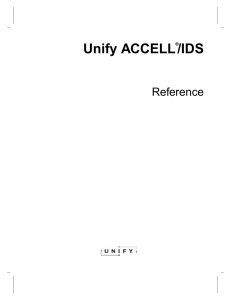 Unify ACCELL/IDS Reference