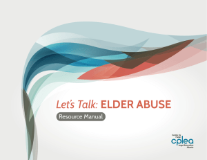 Let`s Talk: Elder Abuse – Resource Manual