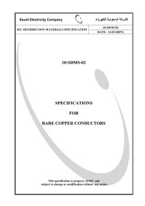 10-SDMS-02 SPECIFICATIONS FOR BARE COPPER CONDUCTORS