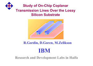 Study of On-Chip Coplanar Transmission Lines Over the Lossy