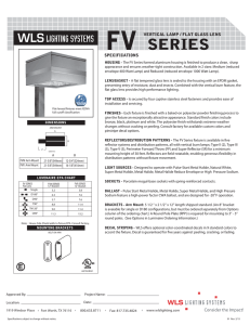 fv series p1 - WLS Lighting Systems